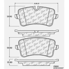 Centric 104.15471 - Posi Quiet Semi-Metallic Disc Brake Pads with Hardware, 2-Wheel Set