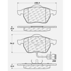Centric 104.05552 - Posi Quiet Semi-Metallic Disc Brake Pads, 2-Wheel Set