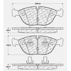 Centric 104.06820 - Posi Quiet Semi-Metallic Disc Brake Pads with Hardware, 2-Wheel Set