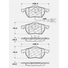 Centric 104.06871 - Posi Quiet Semi-Metallic Disc Brake Pads with Hardware, 2-Wheel Set