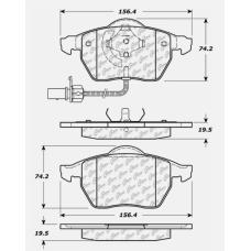 Centric 104.08400 - Posi Quiet Semi-Metallic Disc Brake Pads with Hardware, 2-Wheel Set
