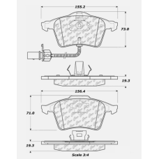 Centric 104.09151 - Posi Quiet Semi-Metallic Disc Brake Pads with Hardware, 2-Wheel Set