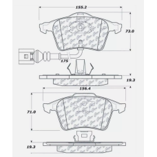 Centric 104.09153 - Posi Quiet Semi-Metallic Disc Brake Pads with Hardware, 2-Wheel Set