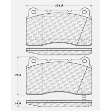 Centric 104.10010 - Posi Quiet Semi-Metallic Disc Brake Pads, 2-Wheel Set.