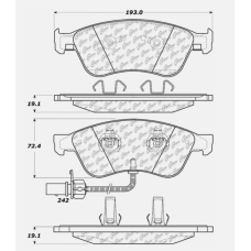 Centric 104.10240 - Posi Quiet Semi-Metallic Disc Brake Pads with Hardware, 2-Wheel Set