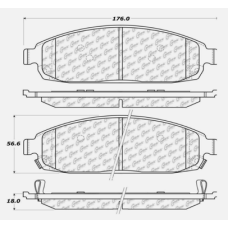 Centric 104.10800 - Posi Quiet Semi-Metallic Disc Brake Pads with Hardware, 2-Wheel Set