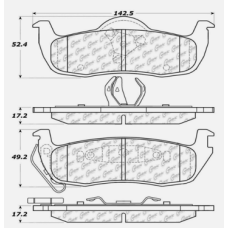 Centric 104.10870 - Posi Quiet Semi-Metallic Disc Brake Pads with Hardware, 2-Wheel Set