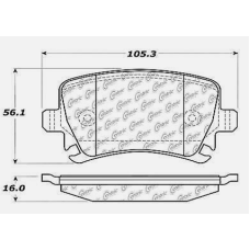 Centric 104.11080 - Posi Quiet Semi-Metallic Disc Brake Pads with Hardware, 2-Wheel Set
