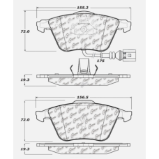 Centric 104.11110 - Posi Quiet Semi-Metallic Disc Brake Pads with Hardware, 2-Wheel Set