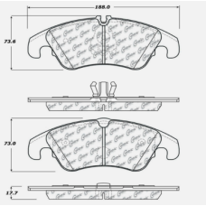 Centric 104.13220 - Posi Quiet Semi-Metallic Disc Brake Pads with Hardware, 2-Wheel Set