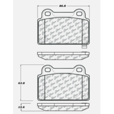Centric 104.13680 - Posi Quiet Semi-Metallic Disc Brake Pads with Hardware, 2-Wheel Set