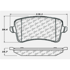 Centric 104.13860 - Posi Quiet Semi-Metallic Disc Brake Pads with Hardware, 2-Wheel Set