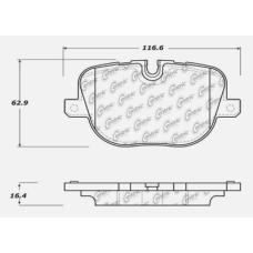 Centric 104.14270 - Posi Quiet Semi-Metallic Disc Brake Pads with Hardware, 2-Wheel Set