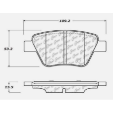 Centric 104.14560 - Posi Quiet Semi-Metallic Disc Brake Pads with Hardware, 2-Wheel Set