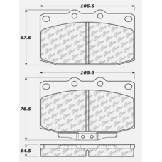Centric 105.03310 - Posi Quiet Ceramic Disc Brake Pad, with Shims, 2-Wheel Set