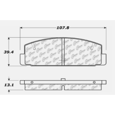 Centric 105.03320 - Posi Quiet Ceramic Disc Brake Pad, with Shims, 2-Wheel Set