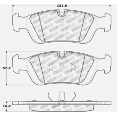 Centric 105.05580 - Posi Quiet Ceramic Disc Brake Pad, with Shims, 2-Wheel Set