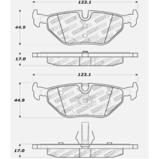 Centric 105.06920 - Posi Quiet Ceramic Disc Brake Pad, with Shims, 2-Wheel Set