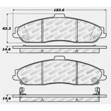 Centric 105.07310 - Posi Quiet Ceramic Disc Brake Pad, with Shims, 2-Wheel Set