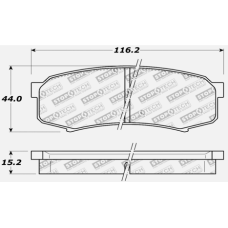 Centric 105.08660 - Posi Quiet Ceramic Disc Brake Pad, with Shims, 2-Wheel Set