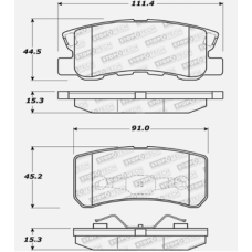 Centric 105.08680 - Posi Quiet Ceramic Disc Brake Pad, with Shims, 2-Wheel Set