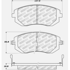 Centric 105.09290 - Posi Quiet Ceramic Disc Brake Pad, with Shims, 2-Wheel Set