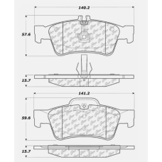 Centric 105.09860 - Posi Quiet Ceramic Rear Disc Brake Pads for Mercedes-Benz CL500-600, CLS 400-550, E250-550, S400-600, SL500 & 550