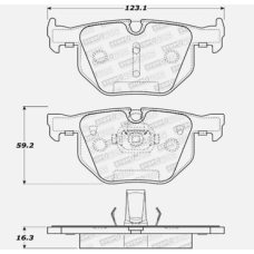 Centric 105.10420 - Posi Quiet Ceramic Disc Brake Pad, with Shims, 2-Wheel Set