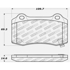 Centric 105.10530 - Posi Quiet Ceramic Disc Brake Pad, with Shims, 2-Wheel Set