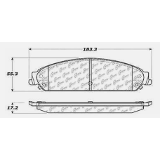 Centric 105.10580 - Posi Quiet Ceramic Disc Brake Pad, with Shims, 2-Wheel Set