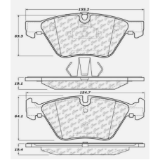 Centric 105.10610 - Posi Quiet Ceramic Disc Brake Pad, with Shims, 2-Wheel Set