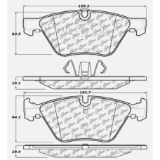 Centric 105.10611 - Posi Quiet Ceramic Disc Brake Pad, with Shims, 2-Wheel Set