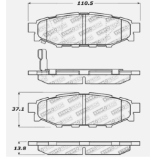 Centric 105.11140 - Posi Quiet Ceramic Disc Brake Pad, with Shims, 2-Wheel Set