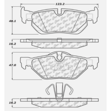 Centric 105.12670 - Posi Quiet Ceramic Disc Brake Pad, with Shims, 2-Wheel Set