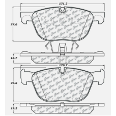 Centric 105.12940 - Posi Quiet Ceramic Disc Brake Pad, with Shims, 2-Wheel Set