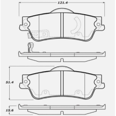 Centric 105.13520 - Posi Quiet Ceramic Disc Brake Pad, with Shims, 2-Wheel Set