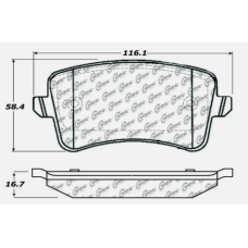 Centric 105.13861 - Posi Quiet Ceramic Disc Brake Pad, with Shims, 2-Wheel Set