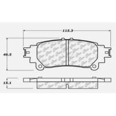 Centric 105.13911 - Posi Quiet Ceramic Disc Brake Pad, with Shims, 2-Wheel Set