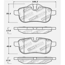 Centric 105.14330 - Posi Quiet Ceramic Disc Brake Pad, with Shims, 2-Wheel Set