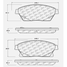 Centric 105.14670 - Posi Quiet Ceramic Disc Brake Pad, with Shims, 2-Wheel Set