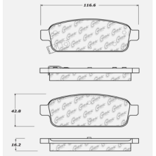 Centric 105.14680 - Posi Quiet Ceramic Disc Brake Pad, with Shims, 2-Wheel Set