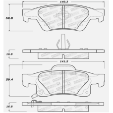 Centric 105.14980 - Posi Quiet Ceramic Disc Brake Pad, with Shims, 2-Wheel Set