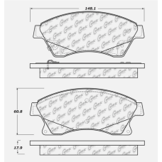 Centric 105.15220 - Posi Quiet Ceramic Disc Brake Pad, with Shims and Hardware, 2-Wheel Set
