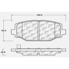Centric 105.15960 - Posi Quiet Ceramic Disc Brake Pad, with Shims, 2-Wheel Set