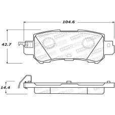 Centric 105.16240 Posi Quiet Ceramic Disc Brake Pad, with Shims, 2-Wheel Set