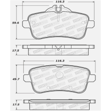 Centric 105.16300 - Posi Quiet Ceramic Disc Brake Pad, with Shims, 2-Wheel Set