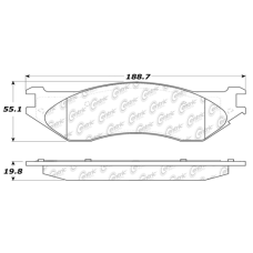 Centric 106.07023 - Posi Quiet Extended Wear Disc Brake Pads, with Shims and Hardware, 2-Wheel Set