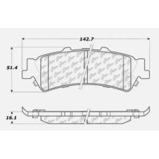 Centric 106.07921 - Posi Quiet Extended Wear Disc Brake Pads, with Shims and Hardware, 2-Wheel Set