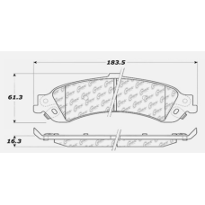Centric 106.08340 - Posi Quiet Extended Wear Disc Brake Pads, with Shims and Hardware, 2-Wheel Set