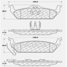 Centric 106.10120 - Posi Quiet Extended Wear Disc Brake Pads, with Shims and Hardware, 2-Wheel Set